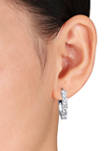  1/2 ct. t.w. Diamond Hoop Earrings in 14K White Gold