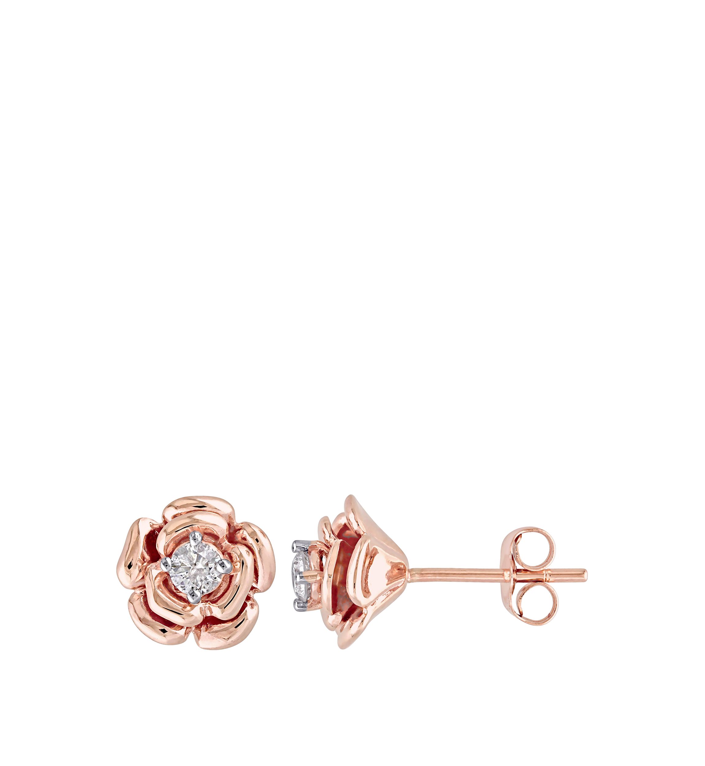 Diamond Floral Stud Earrings i