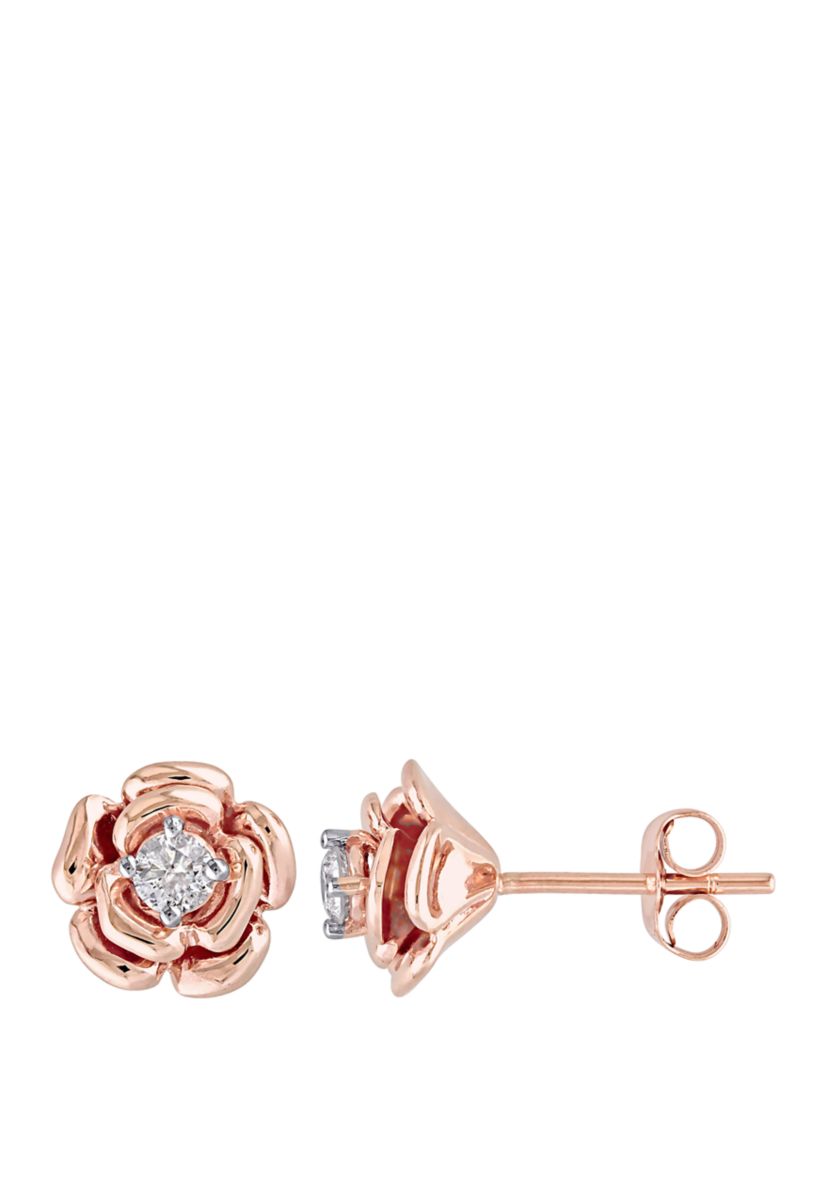 Diamond Floral Stud Earrings i