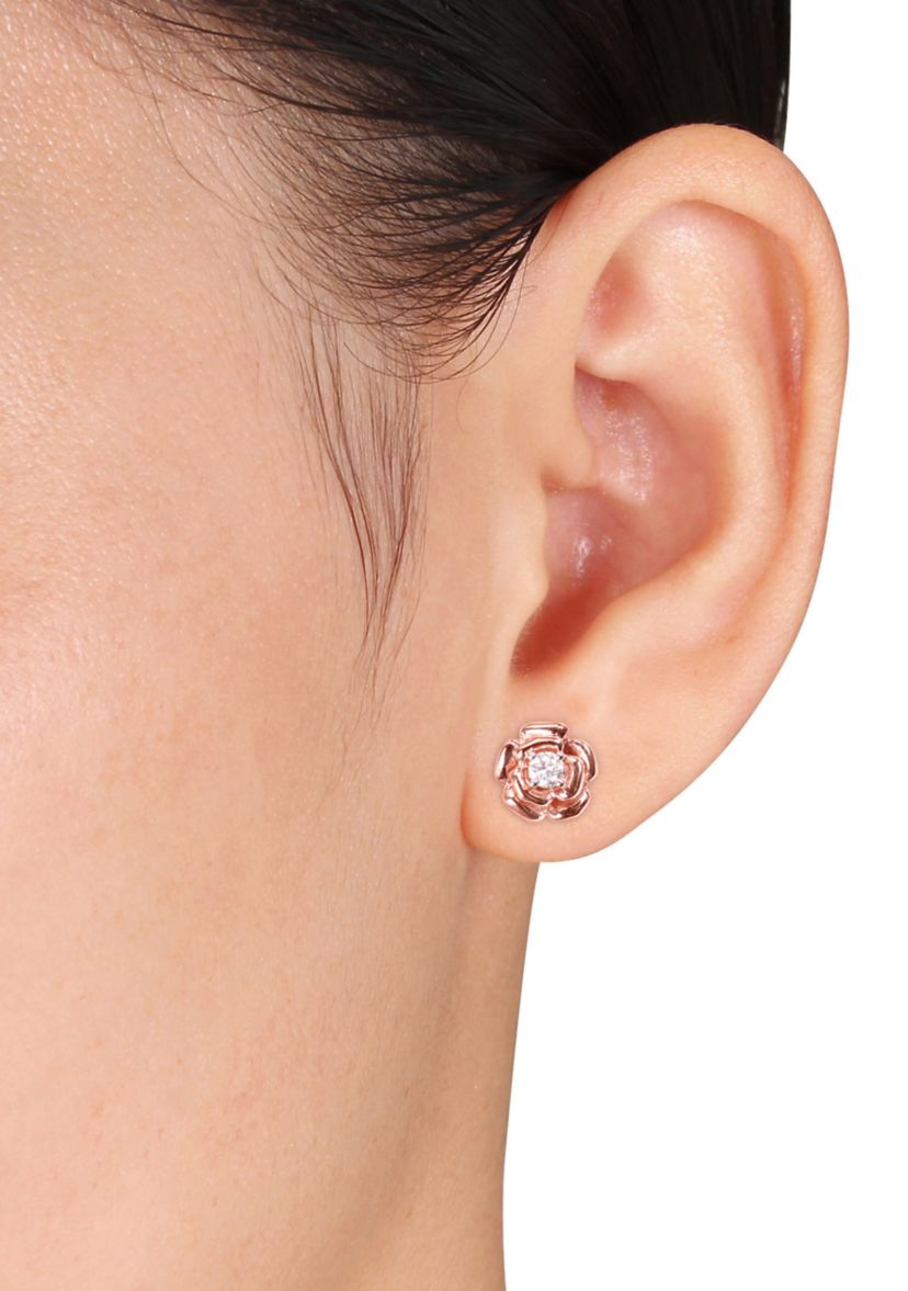Diamond Floral Stud Earrings i