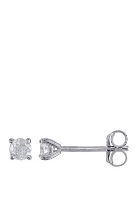 Belk & Co 1/4 ct. t.w. Diamond Stud Earrings in 14k White Gold -  5400426BLK003136