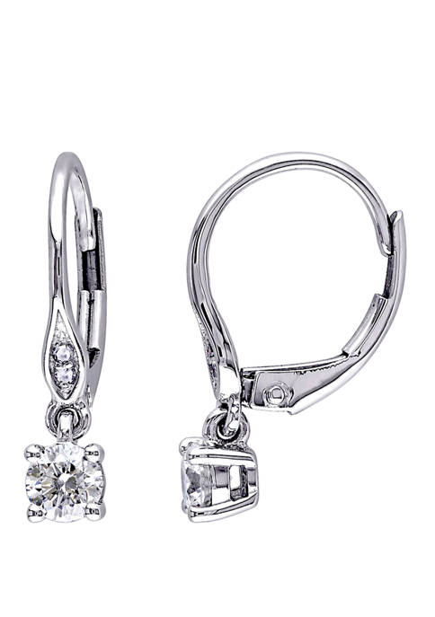 1/2 ct. t.w. Diamond Drop Earrings in 10k White Gold