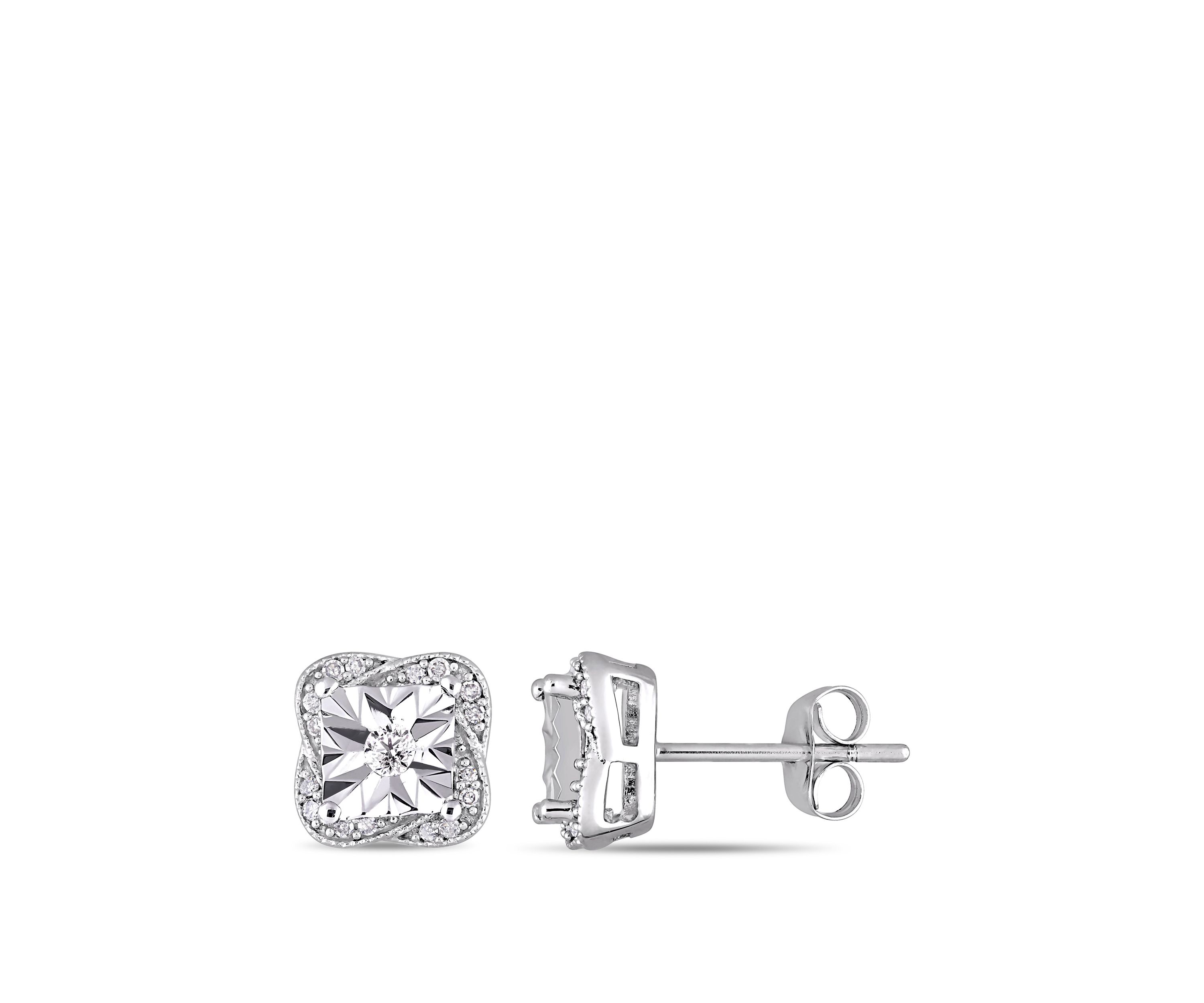  1/6 ct. t.w. Diamond Stud Earrings in 10K White Gold
