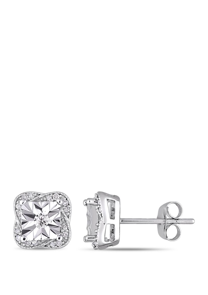  1/6 ct. t.w. Diamond Stud Earrings in 10K White Gold
