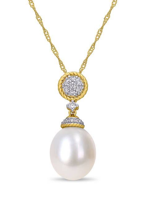 Belk & Co. Pearl and 1/7 ct. t.w.