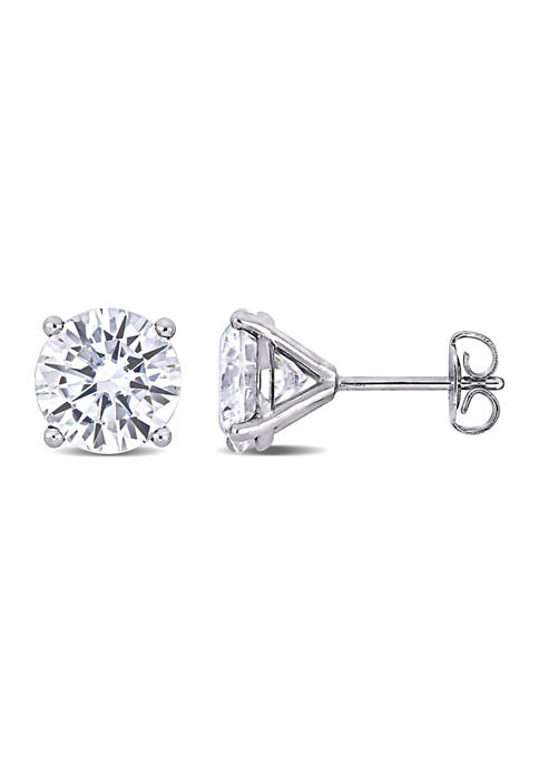 4 ct. t.w. Created Moissanite Solitaire Stud Earrings in 14k White Gold