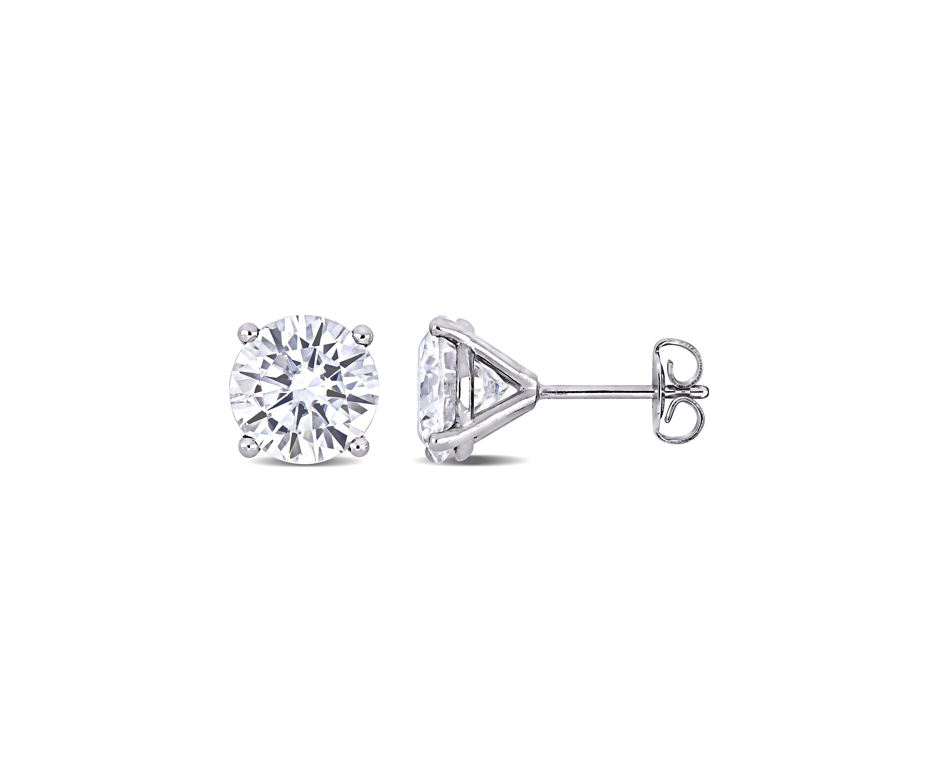 4 ct. t.w. Created Moissanite Solitaire Stud Earrings in 14k White Gold