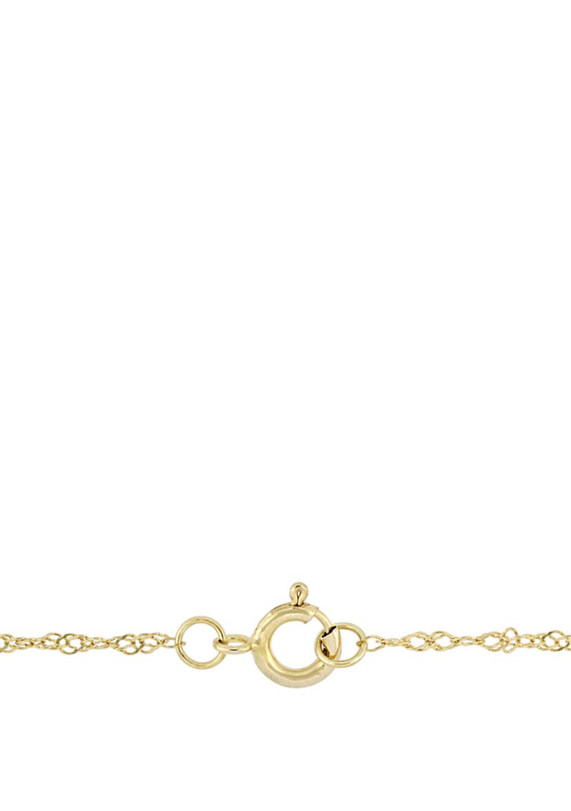 1/10 ct. t.w. Diamond Heart Necklace in 14K Yellow Gold