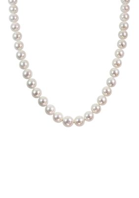 Belk & Co 13.5-15 Millimeter Cultured Freshwater Pearl Strand Necklace with 14K White Gold