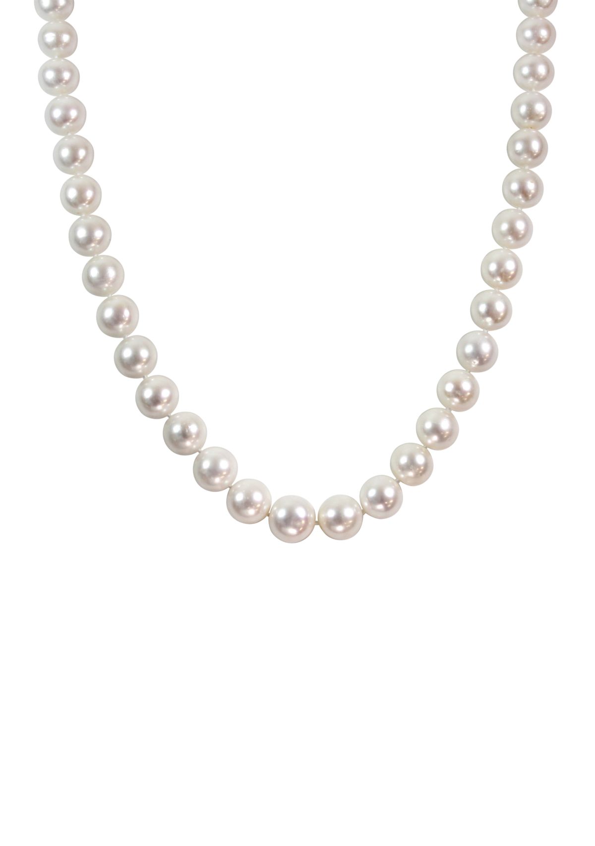 13.5-15 Millimeter Cultured Freshwater Pearl Strand Necklace with 14K White Gold