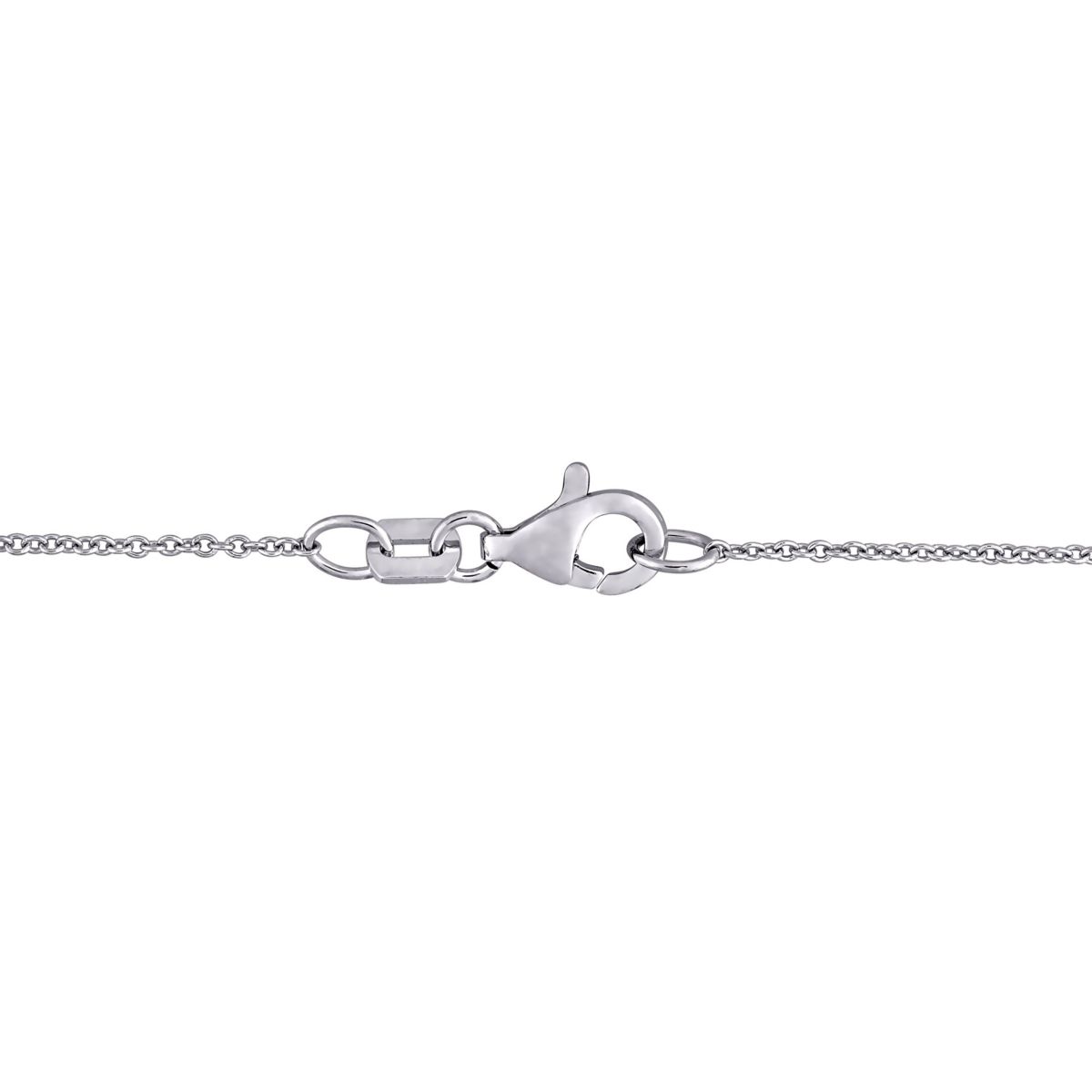Lab Created 2.45 ct. t.g.w. Created Moissanite Bar Necklace in 10K White Gold