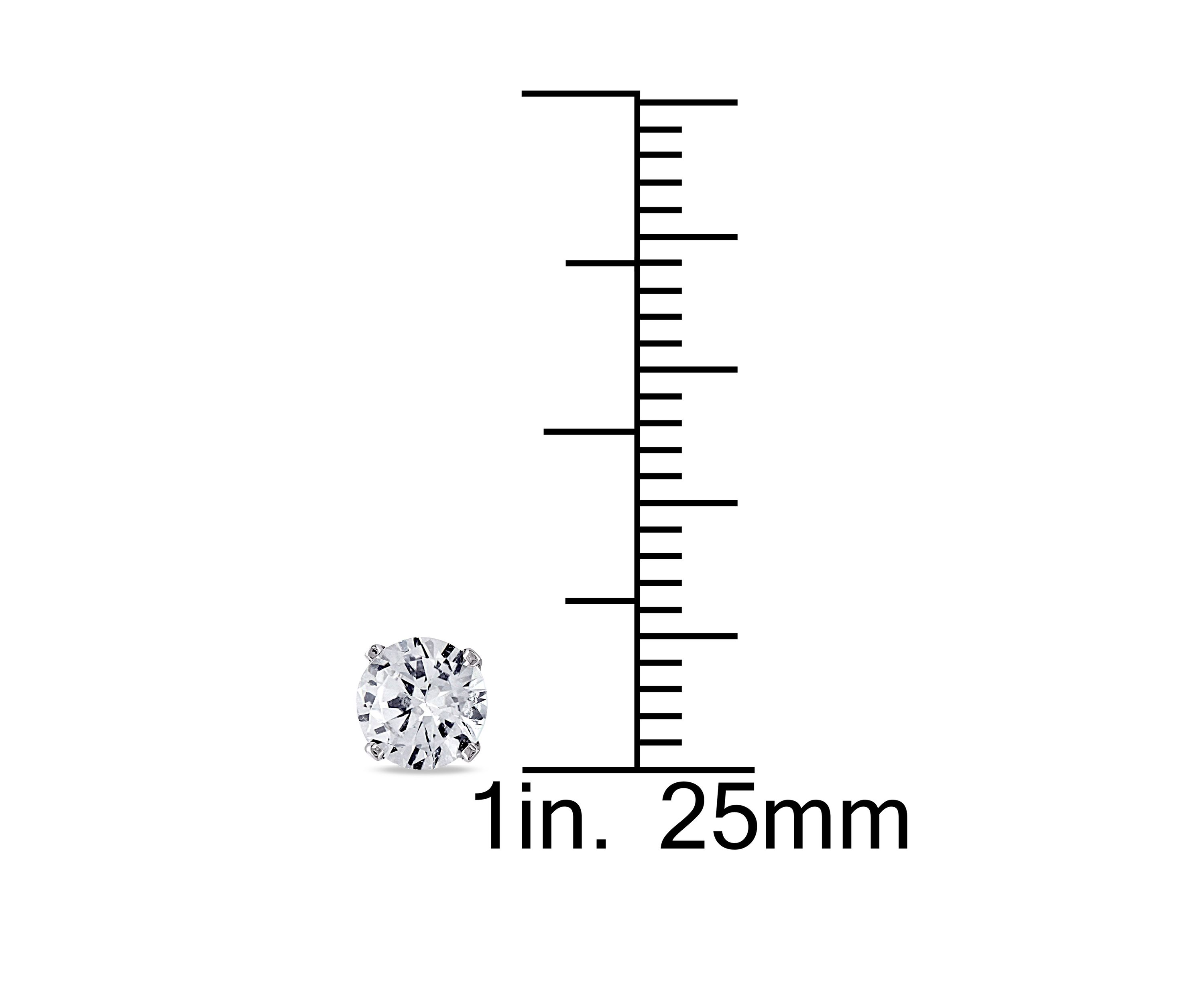 1.2 ct. t.w. Lab Created White Sapphire Solitaire Stud Earrings in 10K White Gold
