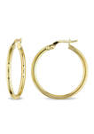 Hoop Earrings in 10K Polished Yellow Gold