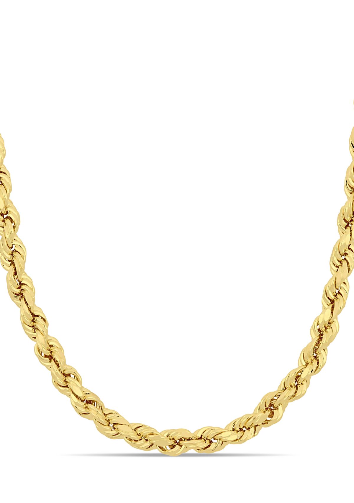 5 Millimeter Rope Chain Necklace in 14K Yellow Gold 