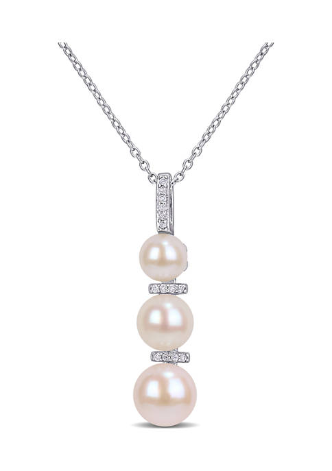Belk & Co. Cultured Freshwater Pearl and Diamond