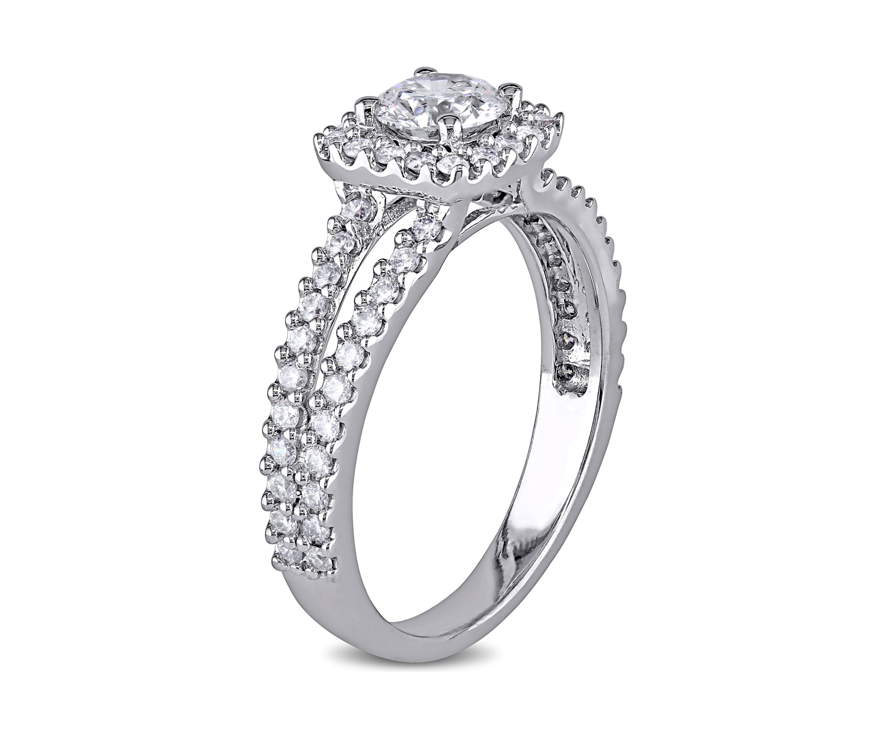 1 ct. t.w. Diamond Halo Engagement Ring in 14k White Gold
