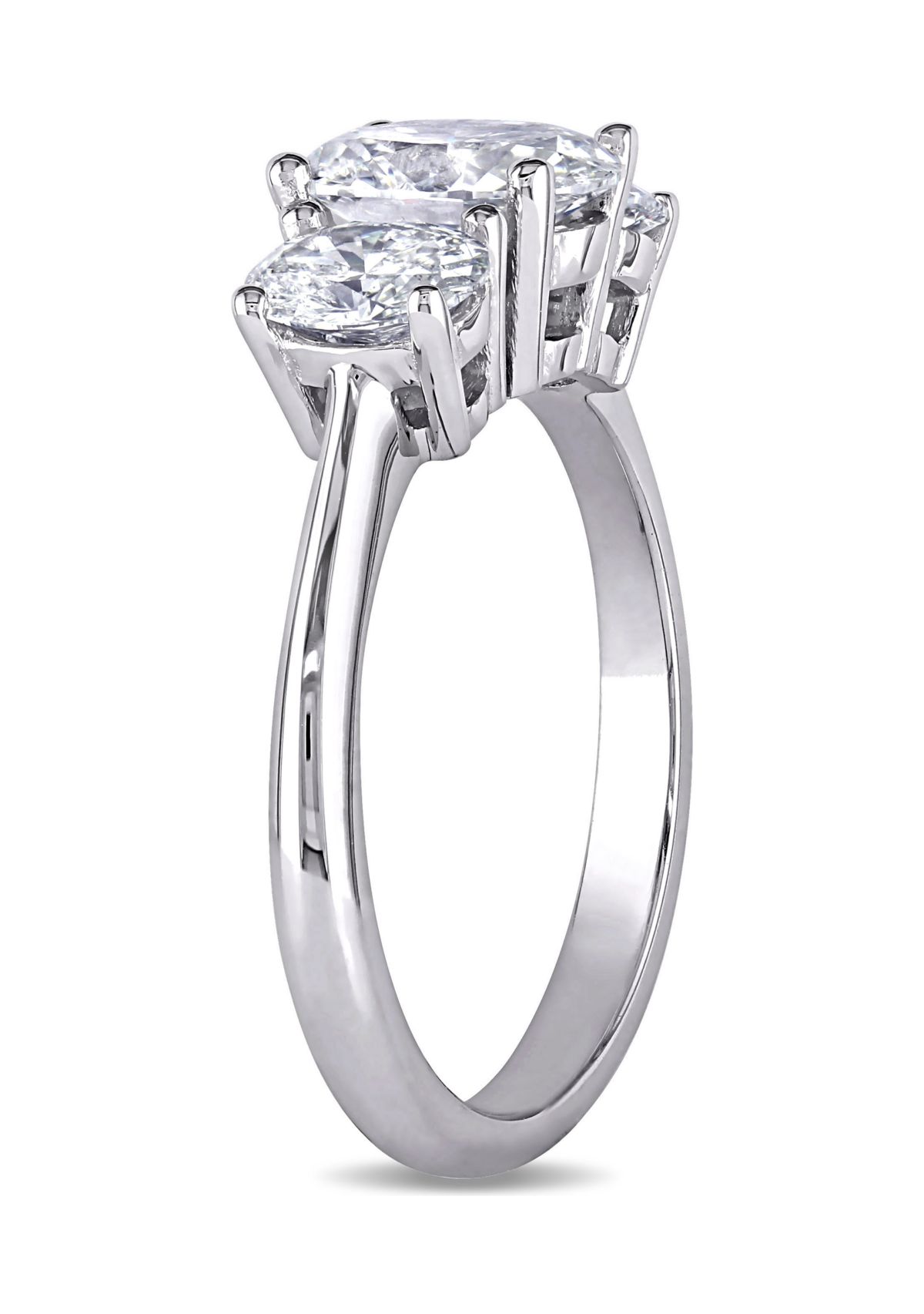 Belk & Co. 1.5 ct. t.w. Diamond Oval 3-Stone Engagement Ring in 18k ...