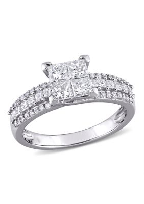 Belk & Co 1 ct. t.w. Diamond Princess-Cut Engagement Ring in 10k White Gold, 5