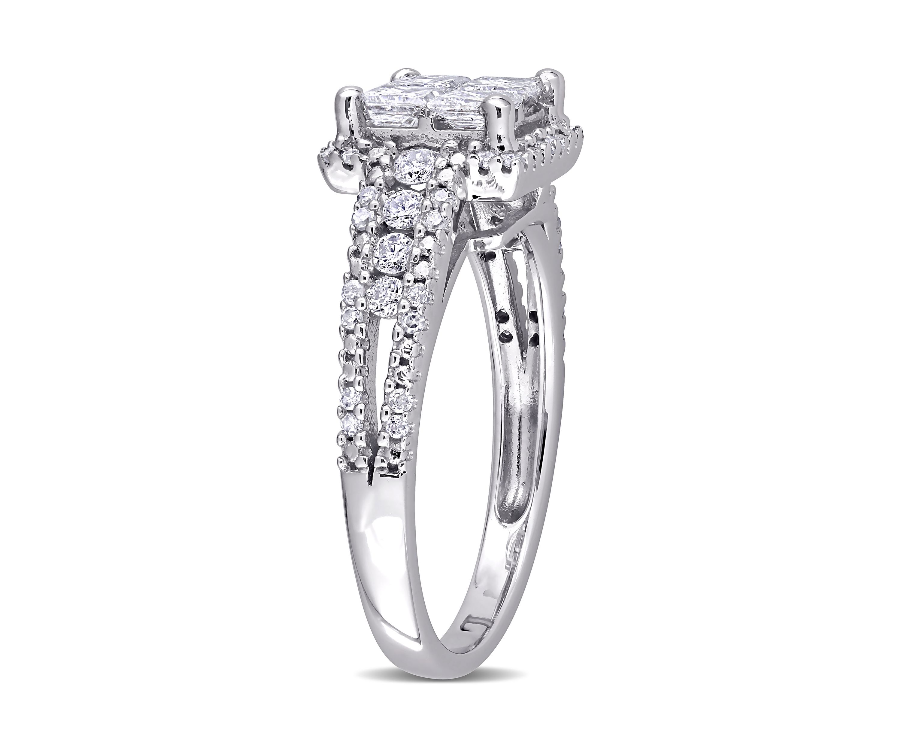 1 ct. t.w. Diamond Princess-Cut Square Engagement Ring in 10k White Gold