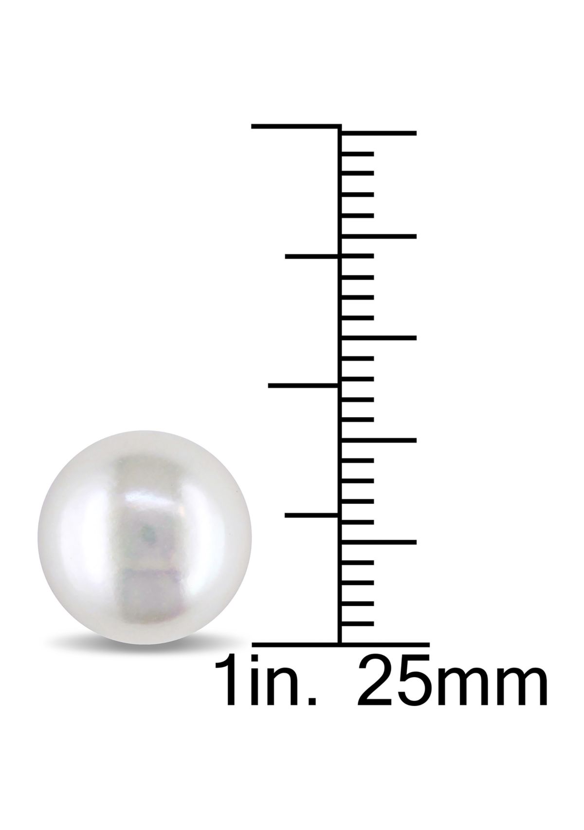 10-11 Millimeter Cultured Freshwater Pearl Stud Earrings in 14k Yellow Gold