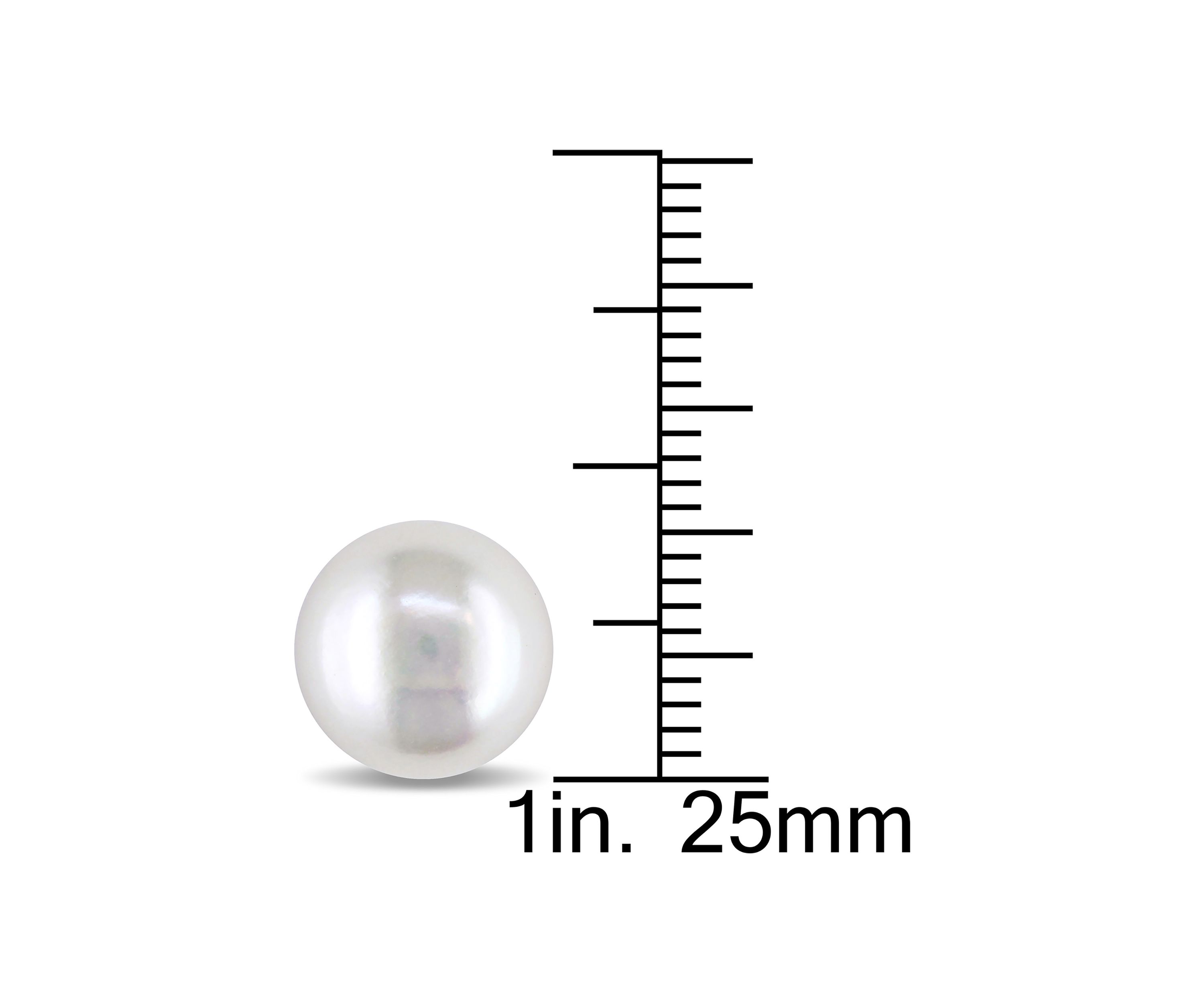 10-11 Millimeter Cultured Freshwater Pearl Stud Earrings in 14k Yellow Gold