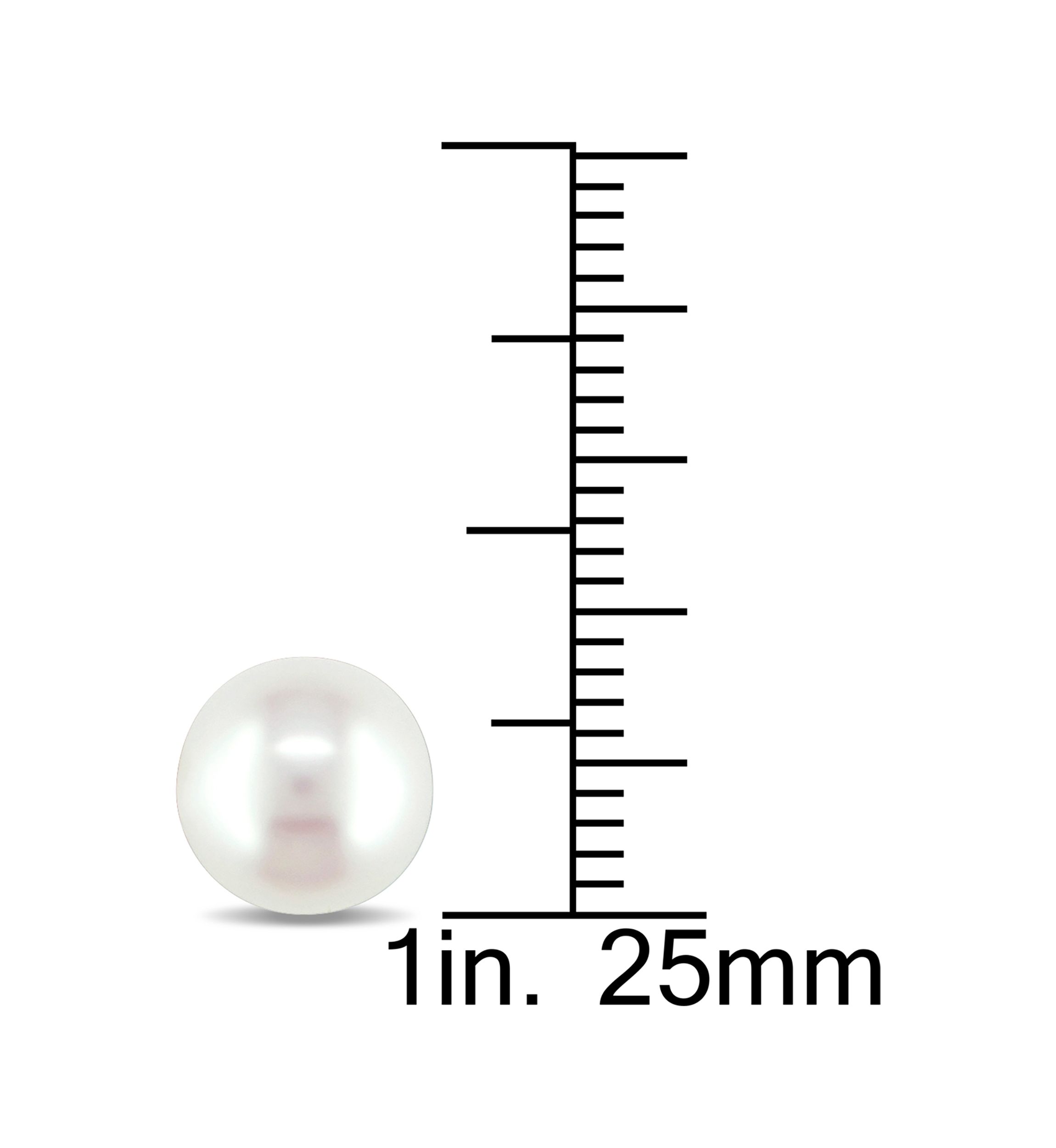 8-8.5 Millimeter Cultured Freshwater Pearl Stud Earrings in 10k Yellow Gold