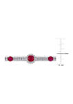3.4 ct. t.w. Ruby and 3 ct. t.w. Diamond Station Bracelet in 14k White Gold