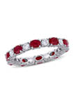 2 ct. t.w. Ruby and 3/4 ct. t.w. Diamond Eternity Ring in 14k White Gold