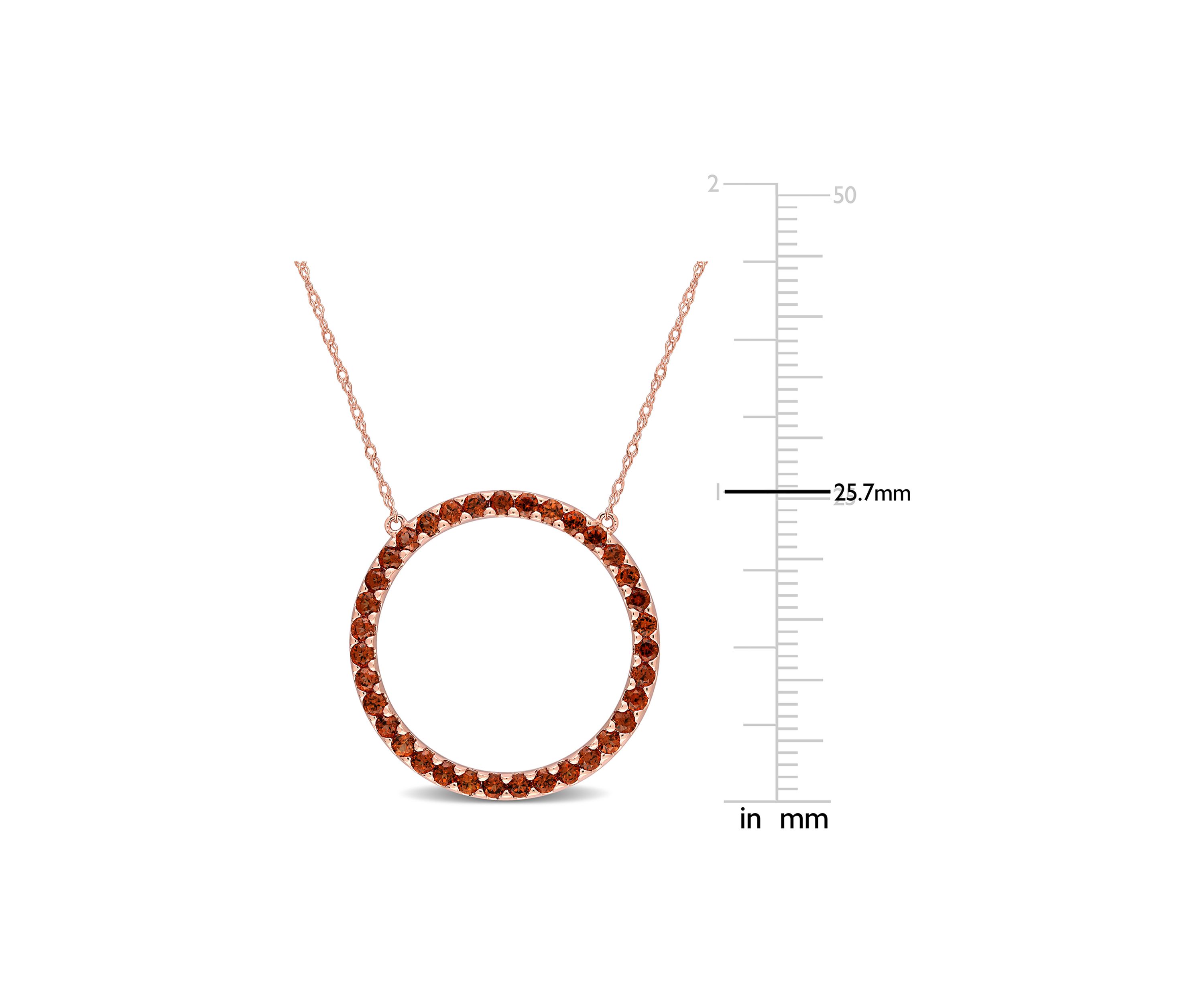 1.37 ct. t.w. Garnet Circle of Life Pendant with Chain in 10k Rose Gold