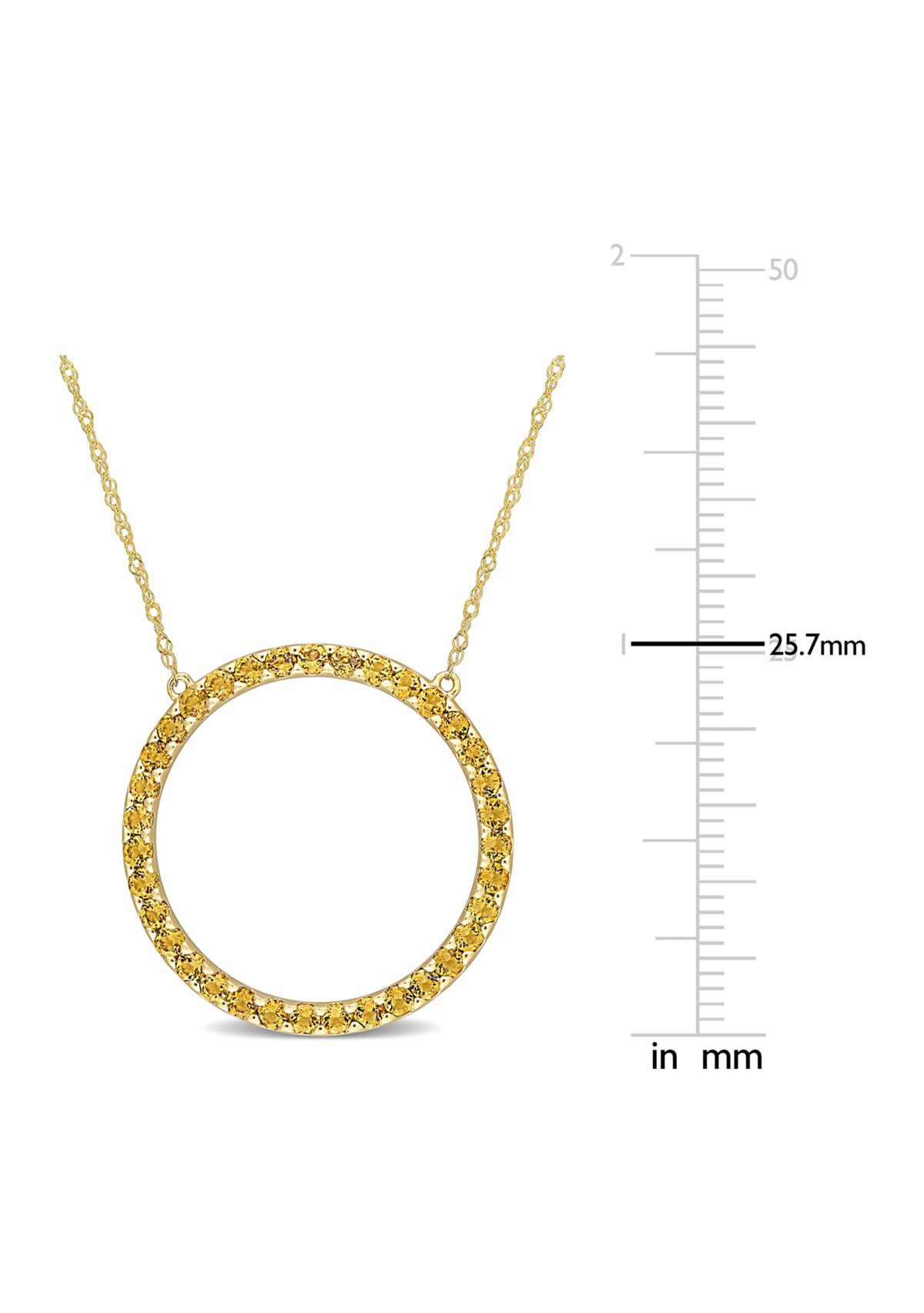 1.37 ct. t.w. Citrine Circle of Life Pendant with Chain in 10k Yellow Gold