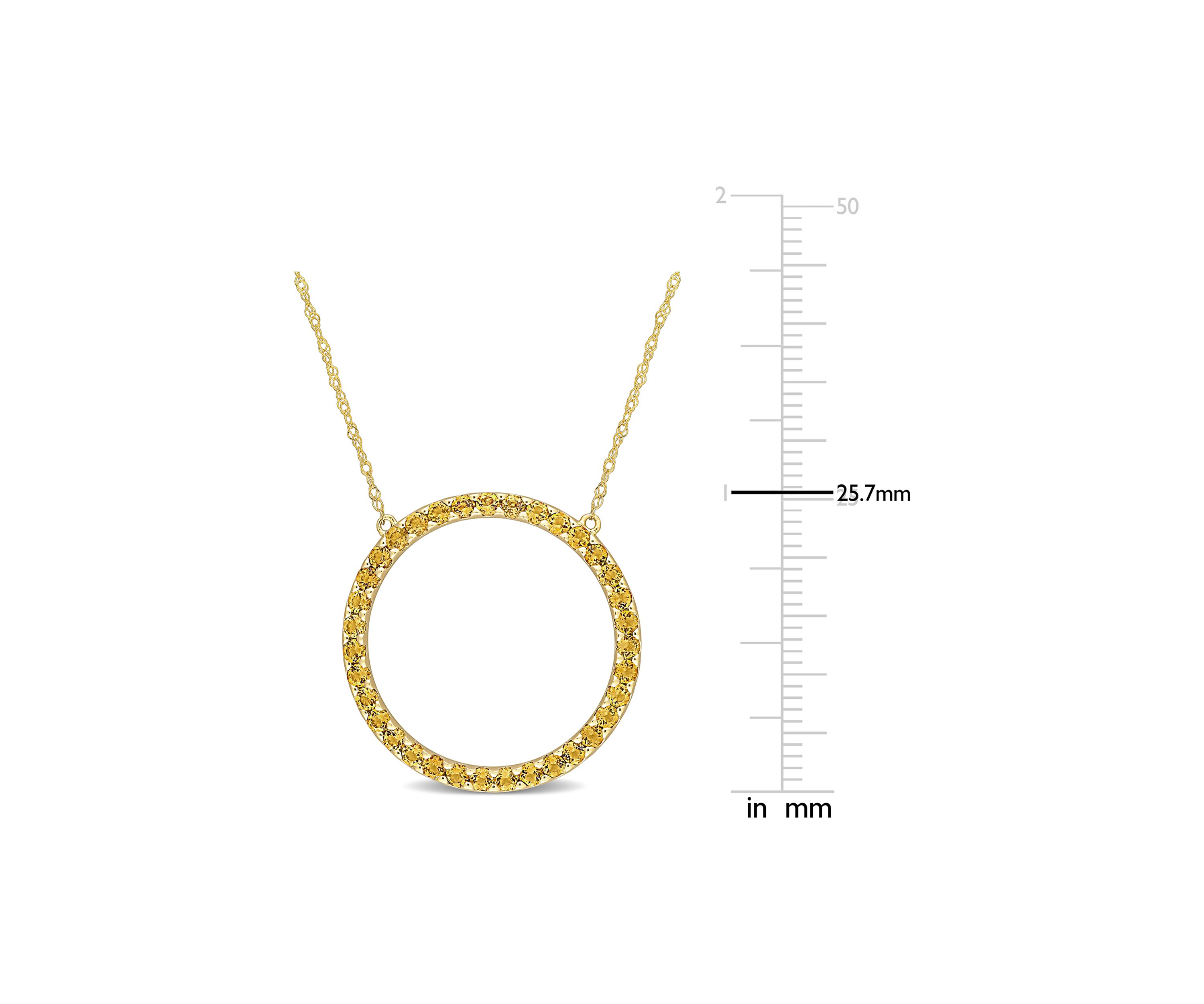 1.37 ct. t.w. Citrine Circle of Life Pendant with Chain in 10k Yellow Gold