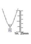 1/4 ct. t.w. Diamond Solitaire Pendant with Chain in 14k White Gold
