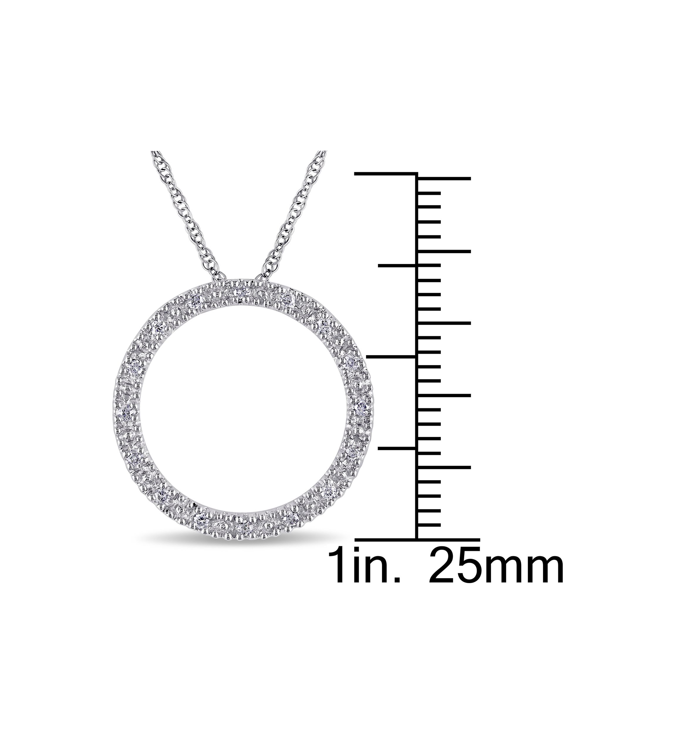 1/10 ct. t.w. Diamond Circle Of Life Pendant with Chain in 10k White Gold