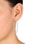 65 mm Hoop Earrings in 10k Polished White Gold