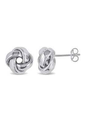 love knot stud earrings in 10k gold
