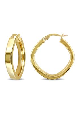 Belk & Co. Hoop Earrings in 10K Yellow Gold | belk