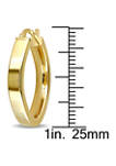 Geometric 23 mm Hoop Earrings in 10k Polished Yellow Gold