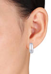 17 mm Hoop Earrings in 10k White Gold