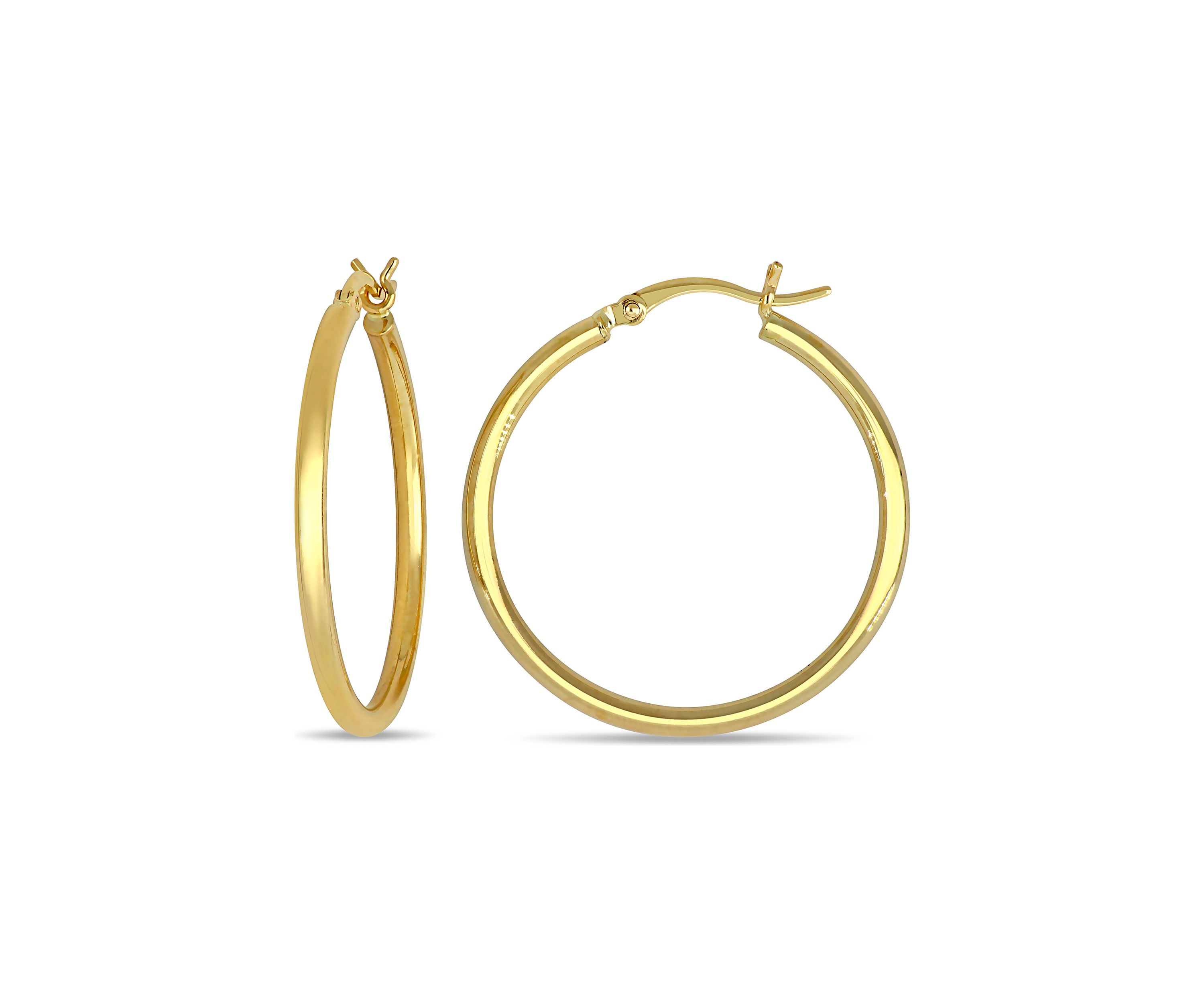 30 mm Hoop Earrings in 10k Yellow Gold