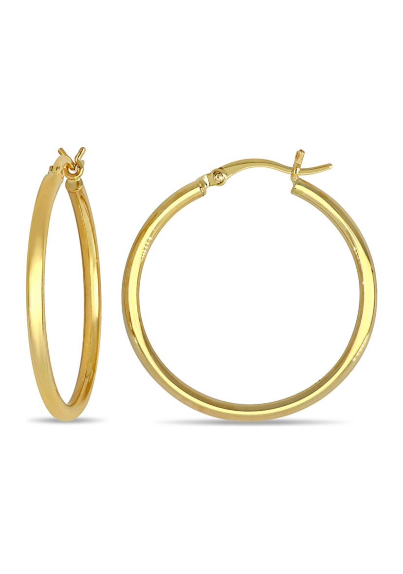 30 mm Hoop Earrings in 10k Yellow Gold