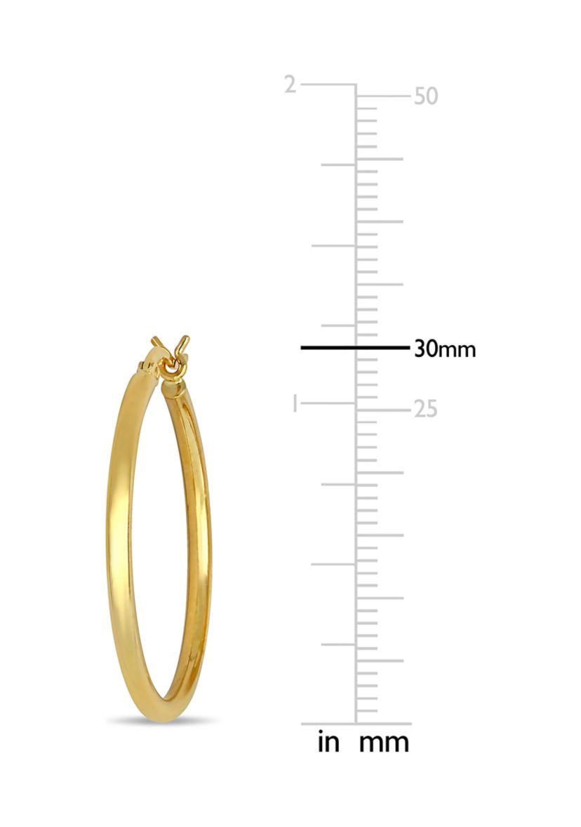 30 mm Hoop Earrings in 10k Yellow Gold