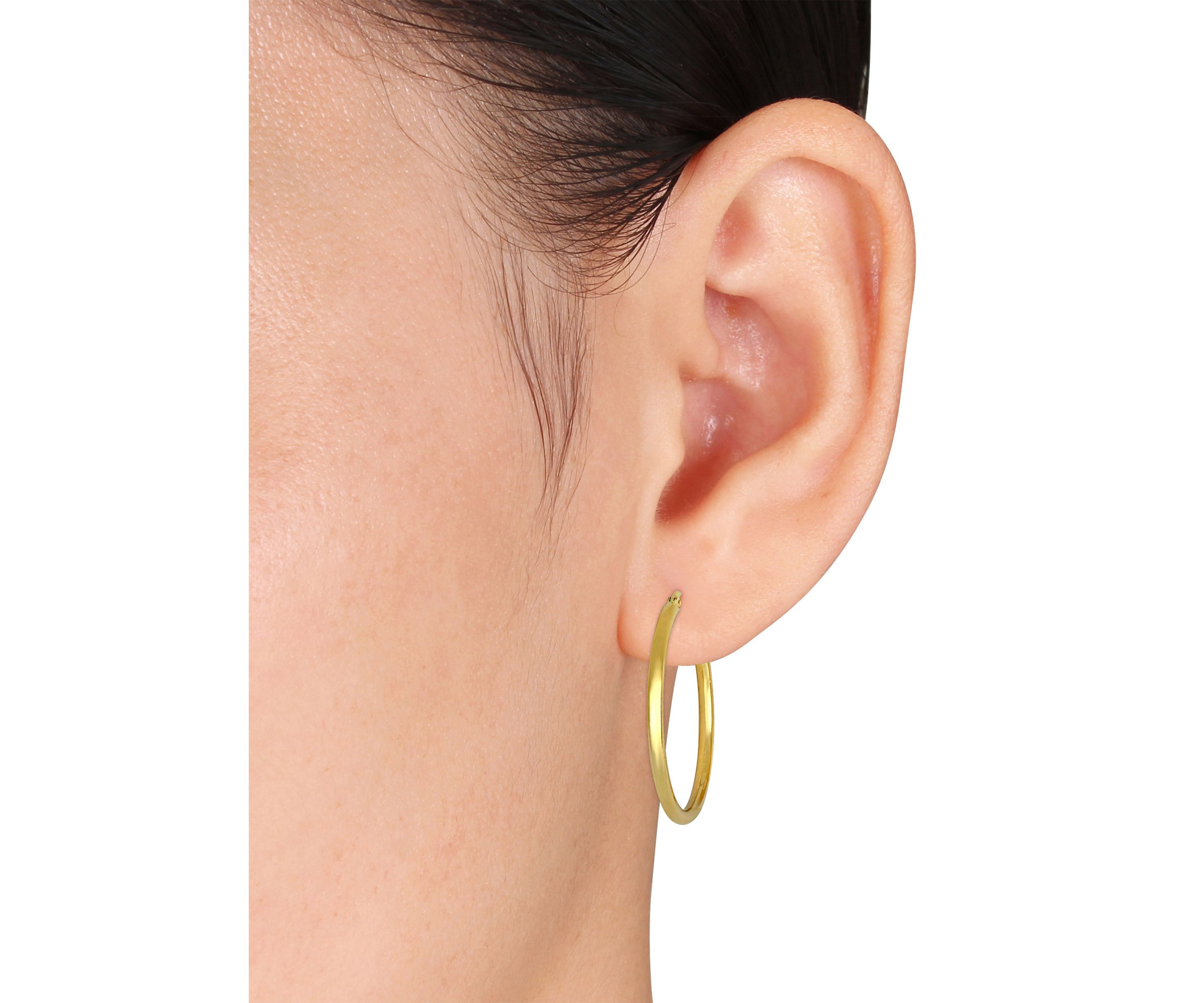 30 mm Hoop Earrings in 10k Yellow Gold