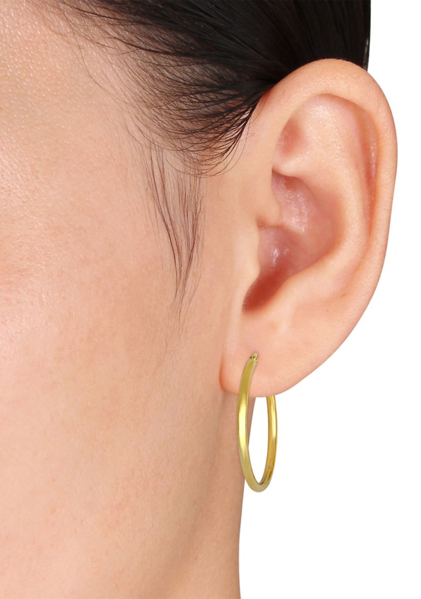 30 mm Hoop Earrings in 10k Yellow Gold