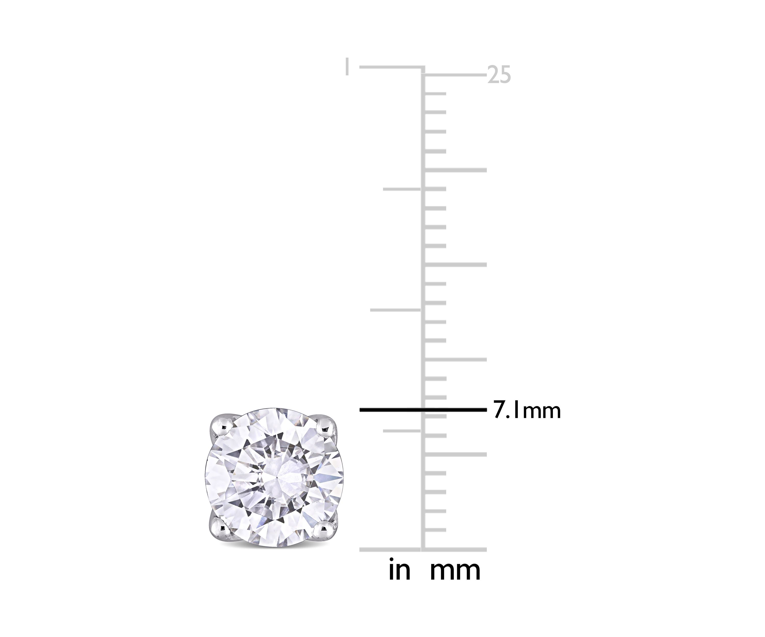 2.5 ct. t.w. Created Moissanite Solitaire Stud Earrings in 10K White Gold