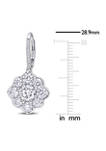 4.7 ct. t.w. Created Moissanite Floral Drop Earrings in 10K White Gold