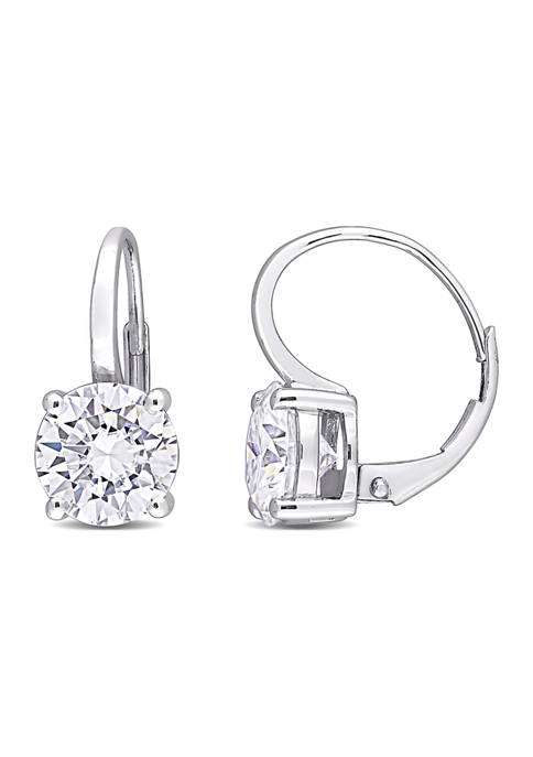 4 ct. t.w. Created Moissanite Solitaire Earrings in 14K White Gold