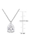 3.25 ct. t.w. Created Moissanite Pear-Cut Solitaire Pendant with Chain in 14K White Gold
