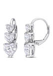 3.6 ct. t.w. Created Moissanite 3-Stone Earrings in 10K White Gold