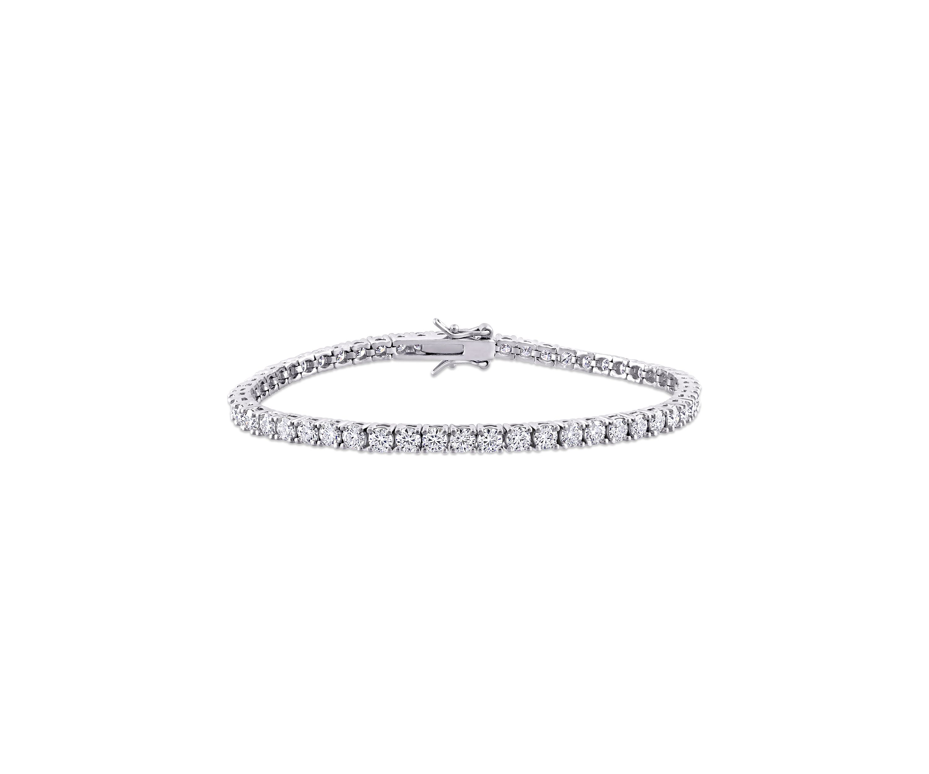5 ct. t.w. Created Moissanite Tennis Bracelet in Sterling Silver