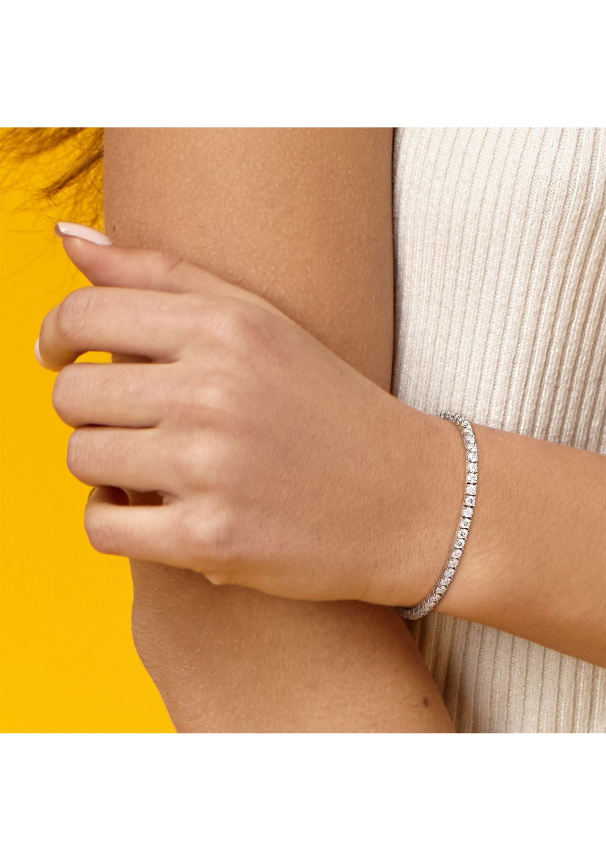 5 ct. t.w. Created Moissanite Tennis Bracelet in Sterling Silver